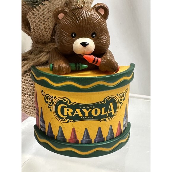 Binney & Smith Other - BIinney & Smith Christmas Ornament Crayola Bear with Crayons 1992 In Crayon Box